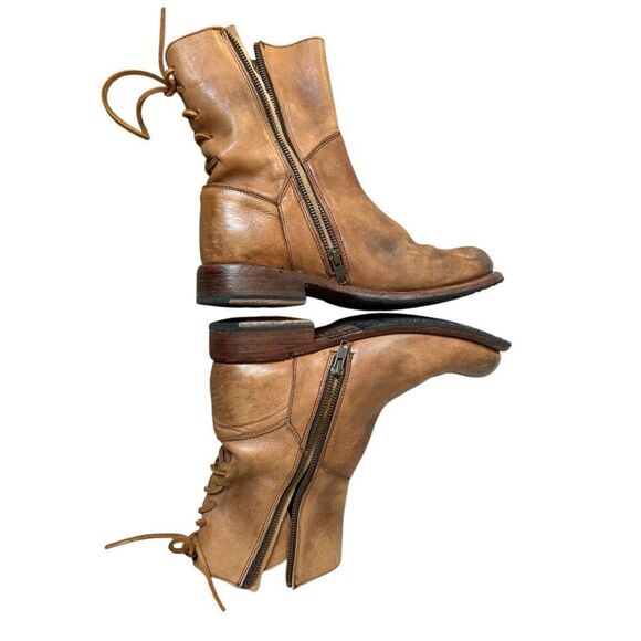 Bed Stu Cheshire Leather Boots size 8 Glove Lace Combat Boho - Picture 4 of 12